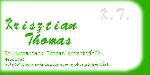 krisztian thomas business card